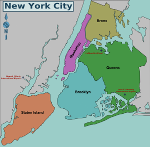 mapa de distritos mas famosos de nueva york